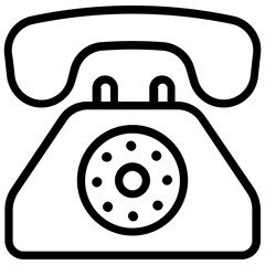 Line vector design of telephone icon.