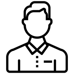Manager icon design line vector 