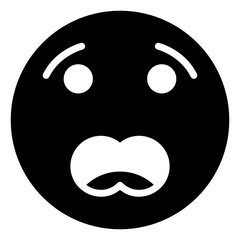 Fototapeta premium Astonished smiley icon design filled vector 