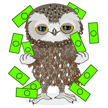 emoji in a money shower, oql swimming in money with dollar signs in his eyes, funny cartoon character with facial expression, hand drawn emoticon
