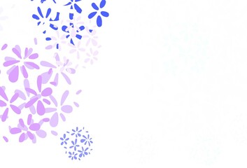 Obraz na płótnie Canvas Light Pink, Blue vector natural backdrop with leaves.