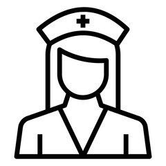 Medical nurse icon line icon 