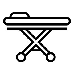 Medical equipment stretcher icon line vector 