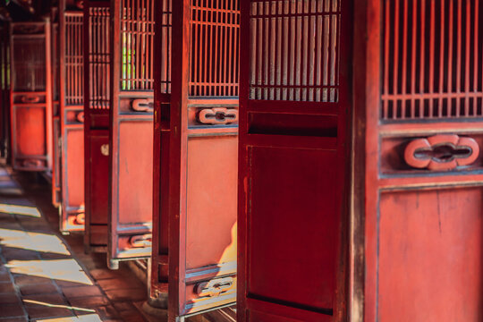 Temple of Literature in Hanoi in Southeast Asia, Vietnam. Temple of Confucius in Vietnamese capital