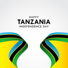 Happy Tanzania Independence Day Celebration Vector Template Design Illustration