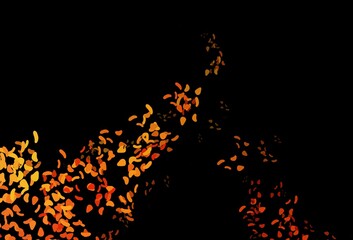 Dark Orange vector background with abstract forms.