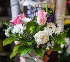 nice bouquet in the hands
