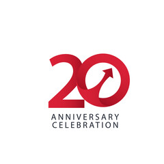20 Years Anniversary Celebration Vector Template Design Illustration
