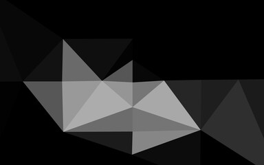 Dark Silver, Gray vector shining triangular template.