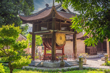 Temple of Literature in Hanoi in Southeast Asia, Vietnam. Temple of Confucius in Vietnamese capital