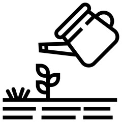 Can showering plant showing concept of garden care icon