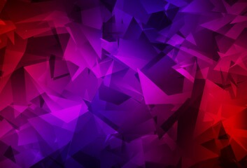 Dark Blue, Red vector low poly layout.