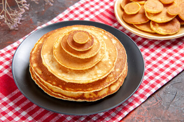 Homemade pancake top view image