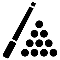 Solid design of pool game icon.