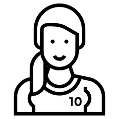 Gymnast icon in line design 