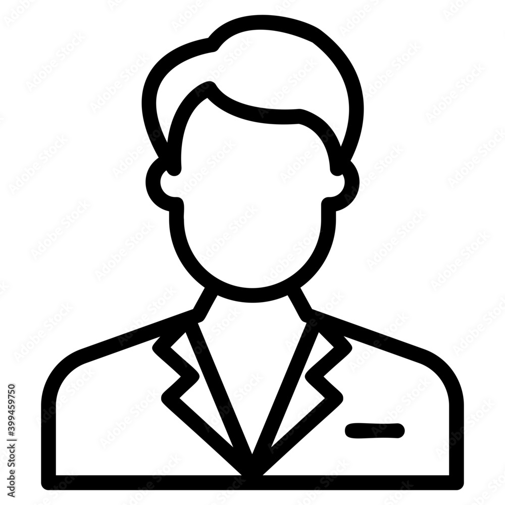 Canvas Prints line businessman icon vector