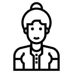 Housewife icon isolated on white background 