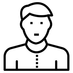 Customer avatar icon in line design 