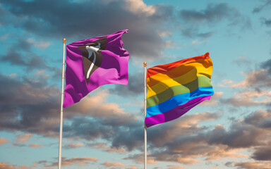 Labrys Lesbian and LGBT Flags