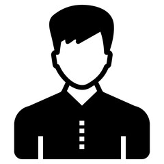 Boy icon isolated on white background 