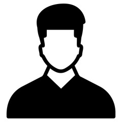 Employee icon in glyph vector design.