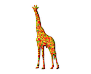 giraffe Jellybeans Yummy sweets Colorful illustration, jelly Icon logo symbol