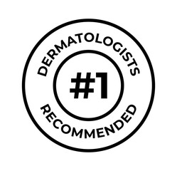 Logo stamp written dermatologists recommended