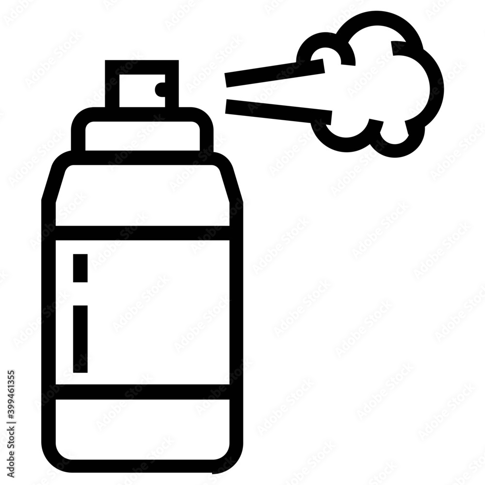 Wall mural Aerosol spray bottle in line vector