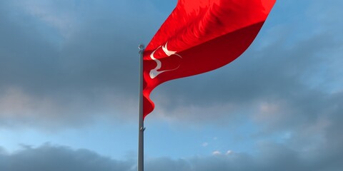 3d rendering of the national flag of the Turkey