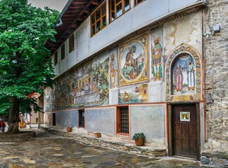 The Panorama mural in Bachkovo Monastery in Bulgaria
