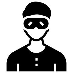 3d glasses vector in glyph design