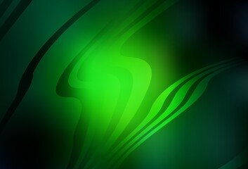 Dark Green vector blurred shine abstract template.