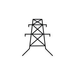 Electric tower icon design isolated on white background. vector illustration