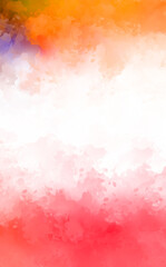 Obraz premium 2D illustration of colorful brush strokes. Decorative texture painting. Vibrant paint pattern backdrop.