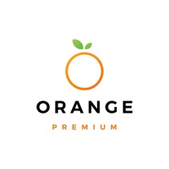 o letter orange fruit logo vector icon illustration