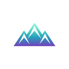 Mountain with three arrows simple flat business logo template