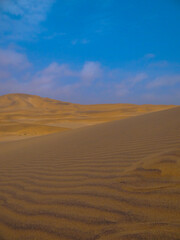 Fototapeta na wymiar Photograph of a sand dune in the Namib Desert