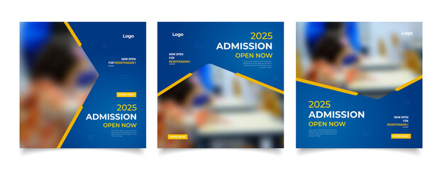 School education admission social media post and web banner template