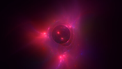 3D rendering abstract round light background