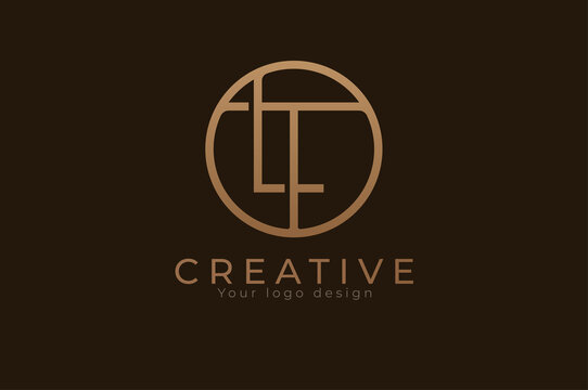 Abstract initial letter L and T logo,usable for branding and business logos, Flat Logo Design Template, vector illustration