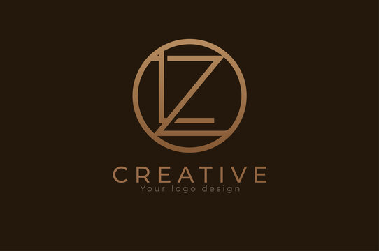 Abstract initial letter L and Z logo,usable for branding and business logos, Flat Logo Design Template, vector illustration