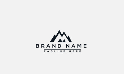 M Logo Design Template Vector Graphic Branding Element.