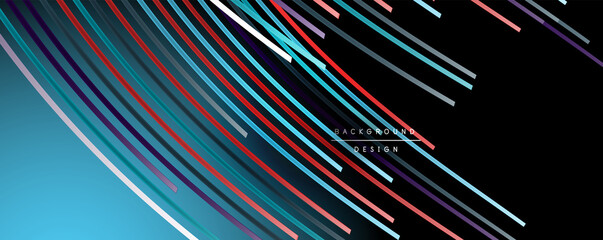 Abstract colorful lines vector background. Internet, big data and technology connections concept, abstract template