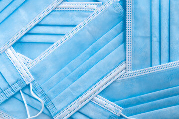 Background of surgical protective face masks.