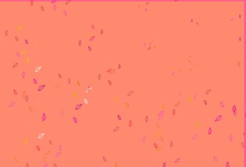 Light Pink, Yellow vector doodle pattern.