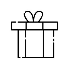 Gift box line icon. simple design editable. design vector illustration