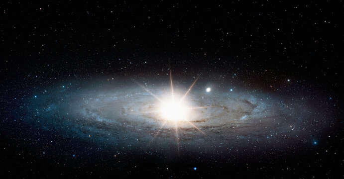 Supernova explosion in the center of Andromeda Galaxy "Elements of this image furnished by NASA "
