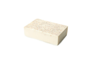 Natural handmade soap isolated on white background