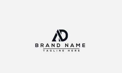 AD Logo Design Template Vector Graphic Branding Element.