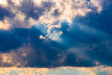 Dramatic sky. Concept of storm cloudscape view